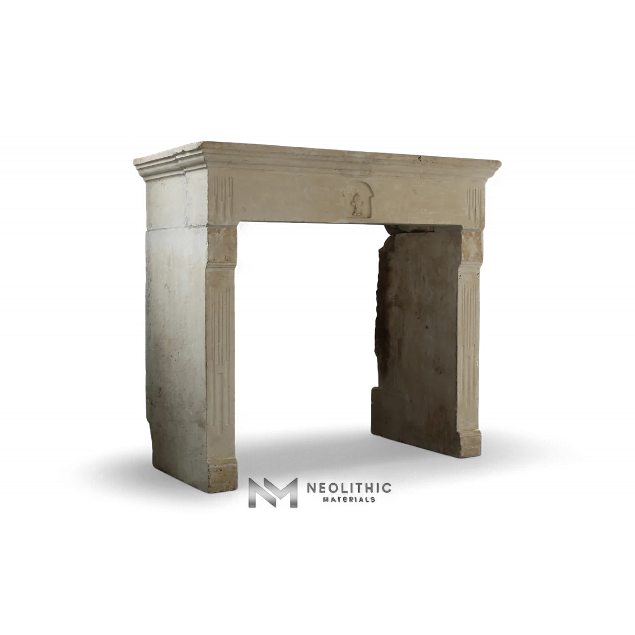 Mediterranean Limestone Fireplace Mantel - Image 2